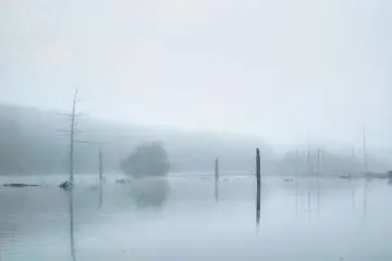 In the early morning, I took a shuttle bus at Hirayu Parking and headed toward Lake Taisho (Photo: MASAYOSHI HIROSE)